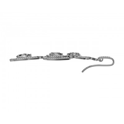 Aadya Diamond Look Earring in Silver